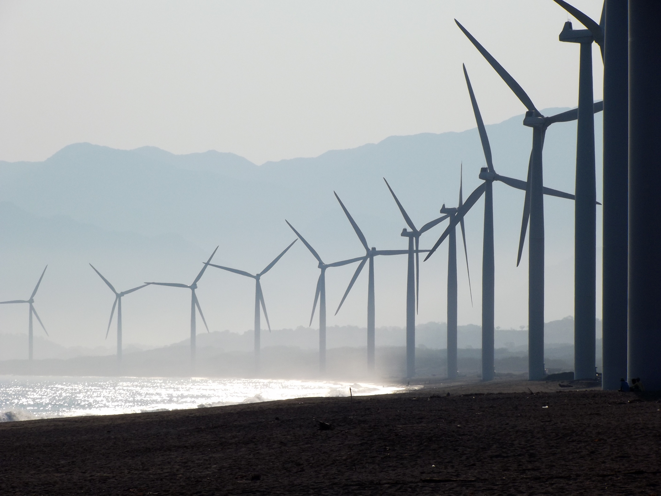 Wind Farm by the Beach